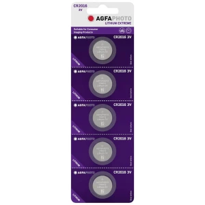 AgfaPhoto litijeva gumbasta ćelija CR2016, pakiranje od 5 komada AgfaPhoto  gumbasta baterija CR 2016 litijev  3 V 5 St. slika