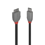 LINDY USB kabel USB 3.2 gen. 1 (USB 3.0) USB-C® utikač, USB-Micro-B 3.0 utikač 1.00 m crna 36621