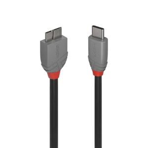 LINDY USB kabel USB 3.2 gen. 1 (USB 3.0) USB-C® utikač, USB-Micro-B 3.0 utikač 1.00 m crna 36621 slika