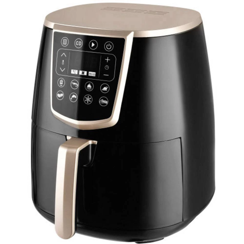 Friteza na vrući zrak Podešavanje temperature, Funkcija tajmer TKG Team Kalorik TKG FTL 1006 Crna slika