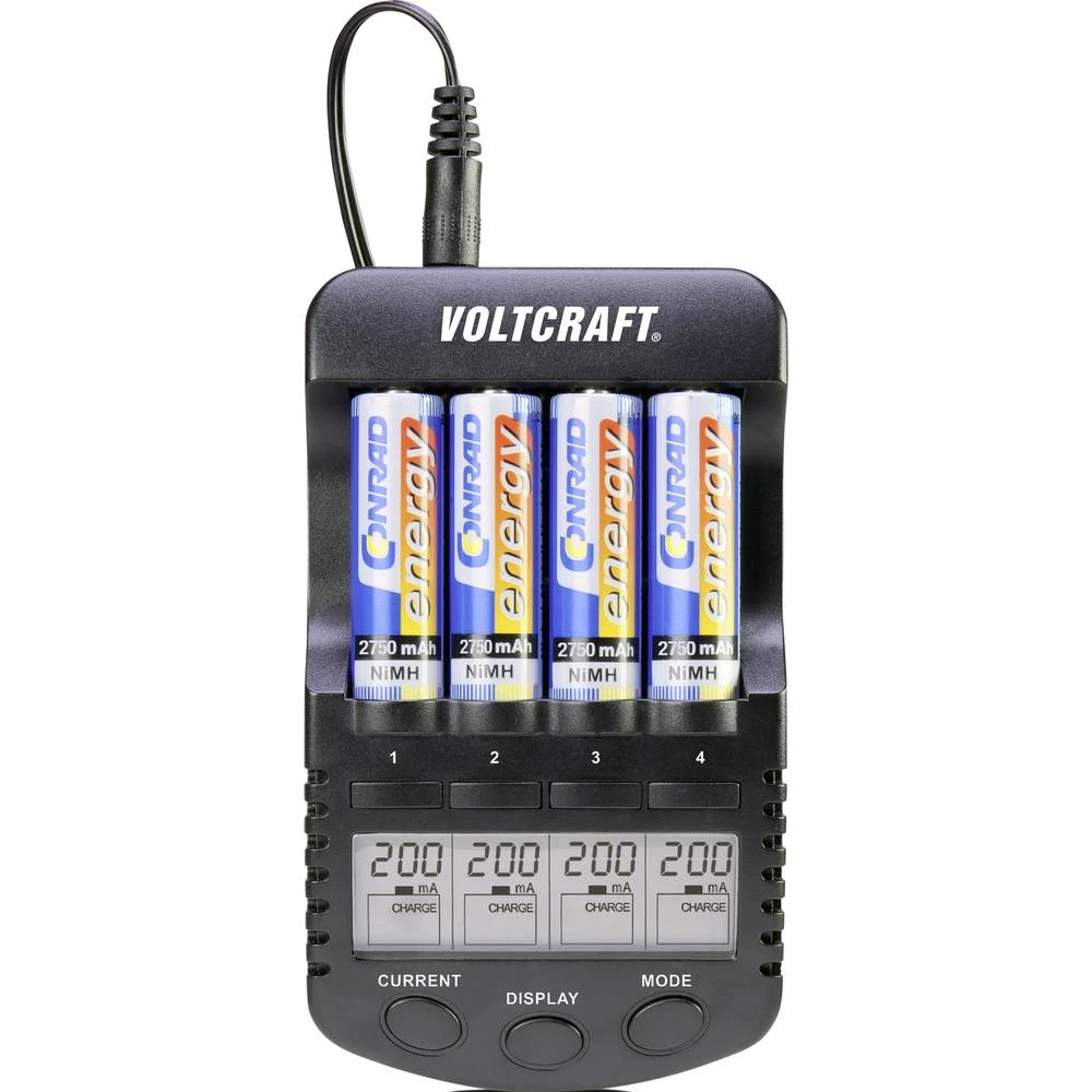 VOLTCRAFT CC-1 Ink. 4x2750AA Akkus Punjač okruglih stanica slika