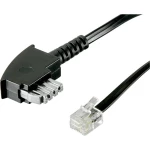 Priključni kabel za faks uređaje [1x TAE-N utikač - 1x RJ12 utikač 6p6c] 6 m crne boje