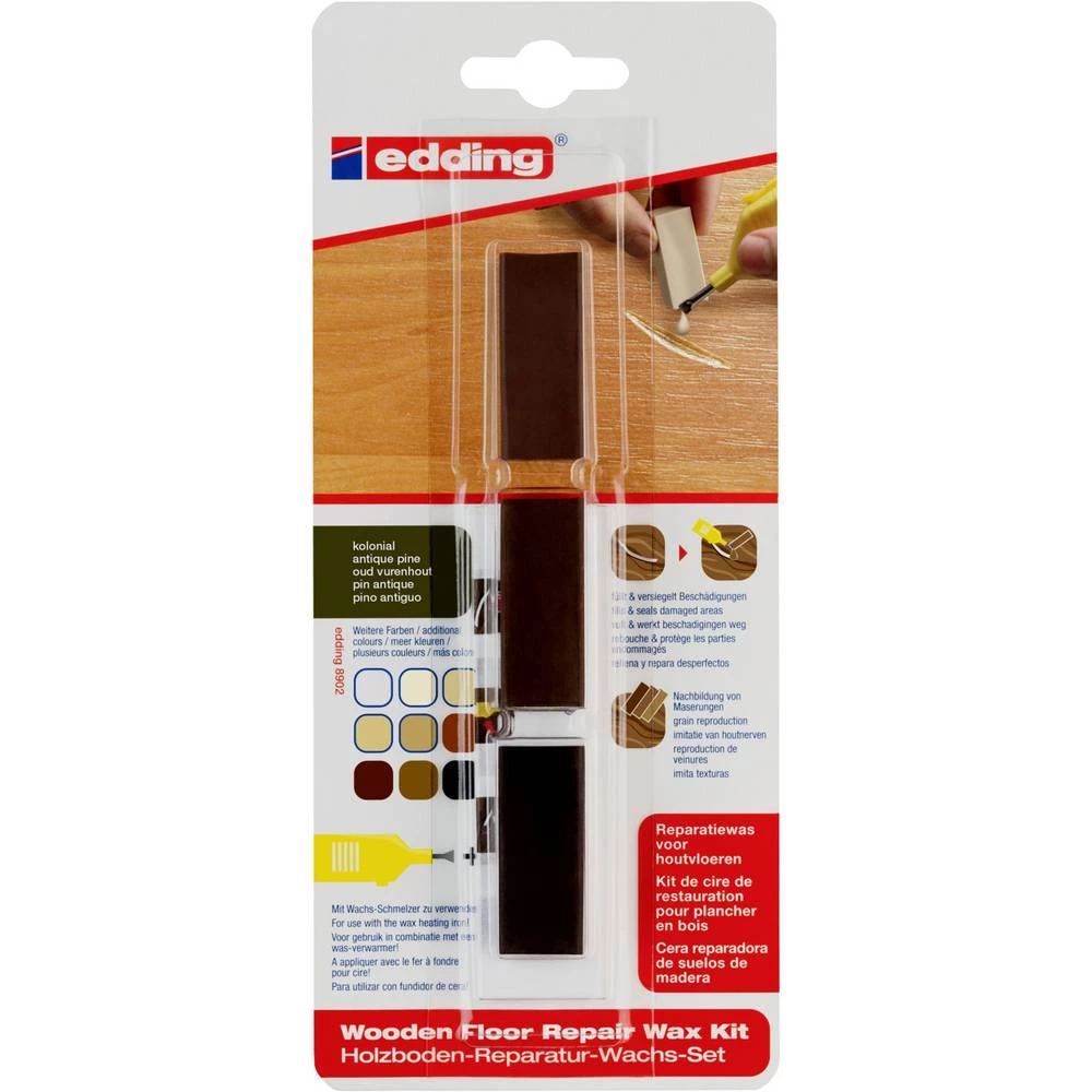 Edding 8902 4-8902-1-4607 set voska za popravak drvenog poda slika