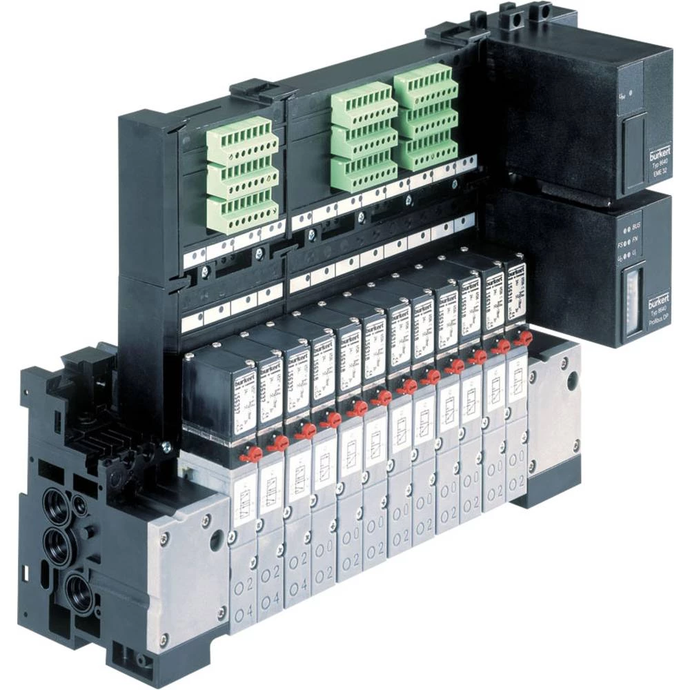 Stezaljka ventila Bürkert 218902 8x 5/2-smjerni Upravljanje (pneumatije) Profibus DPV1 s RIO Master 8 slika