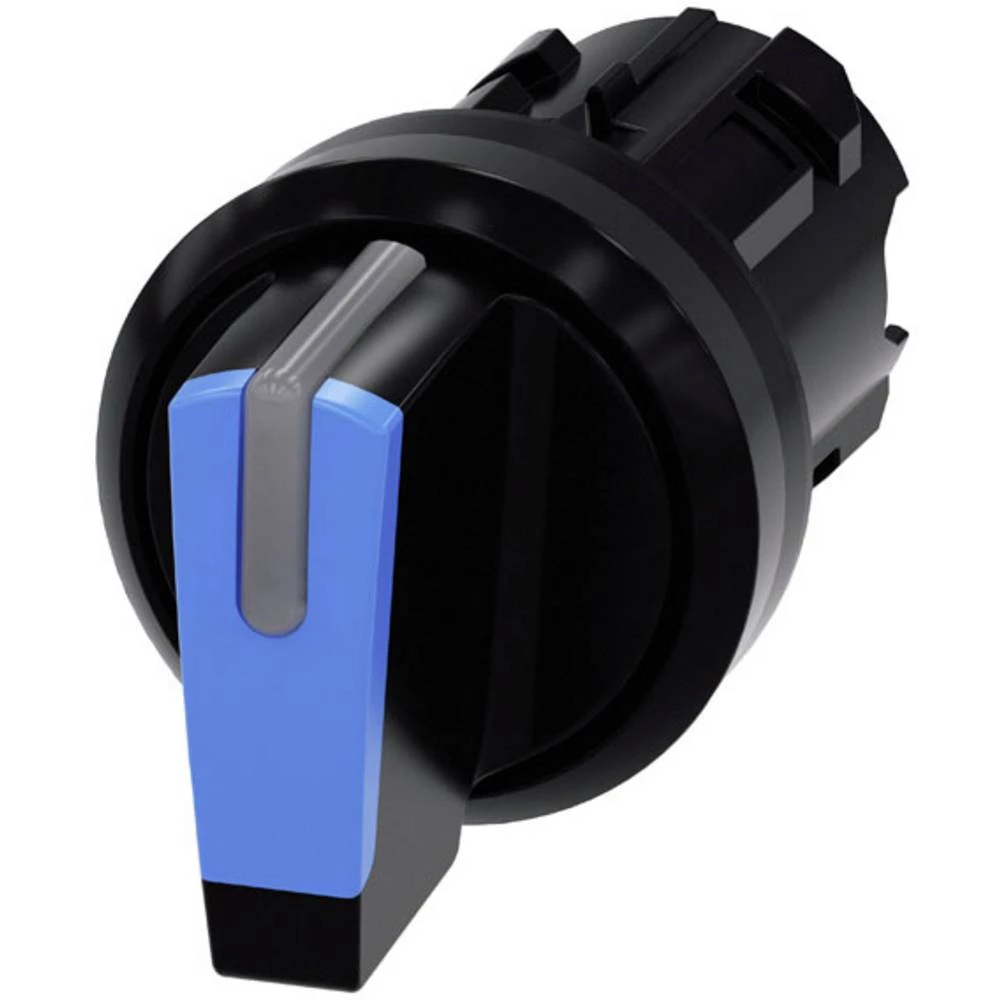Siemens 3SU1002-2BP50-0AA0 preklopni prekidač prednji prsten od plastike, osvjetljen geg crna, plava boja 2 x 45 °  1 St. slika