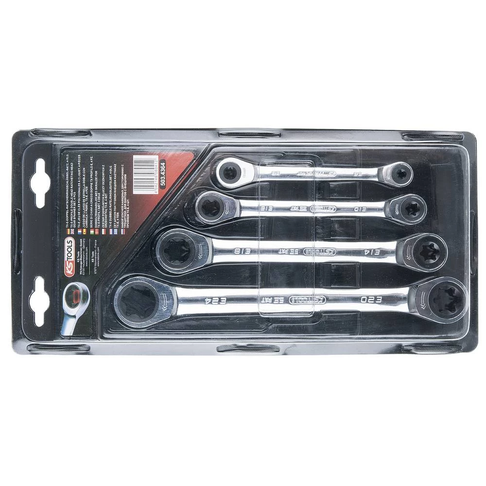 KS Tools 5034364 503.4364 komplet dvostrukih prstenastih ključeva s račnom Veličina ključa (metrička) (naslov) 6 - 20 mm slika
