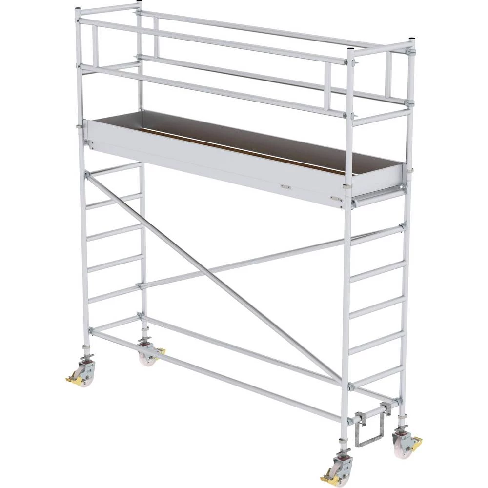 Günzburger Steigtechnik 156245 na roli montaža bez alata Radna visina (maks.): 4.4 m slika