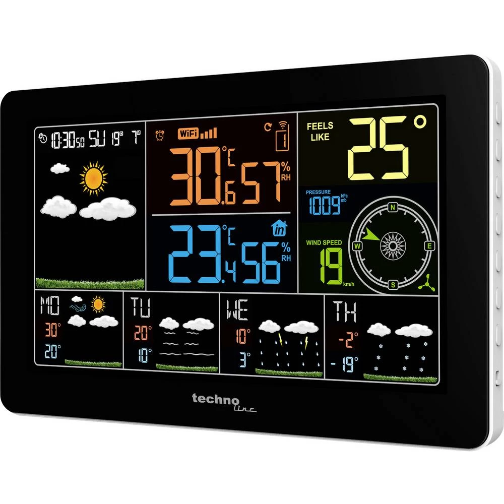 Techno Line WD2700 Wetterstation WD2700 WLAN-vremenska stanica Predviđanje za 4 dana Broj senzora maks. 3 slika