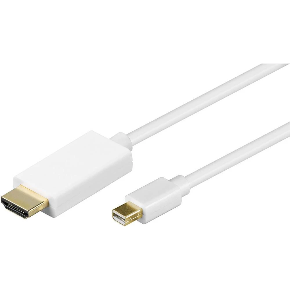 Goobay Mini-DisplayPort / HDMI Priključni kabel [1x Muški konektor Mini DisplayPort - 1x Muški konektor HDMI] 2 m Bijela slika