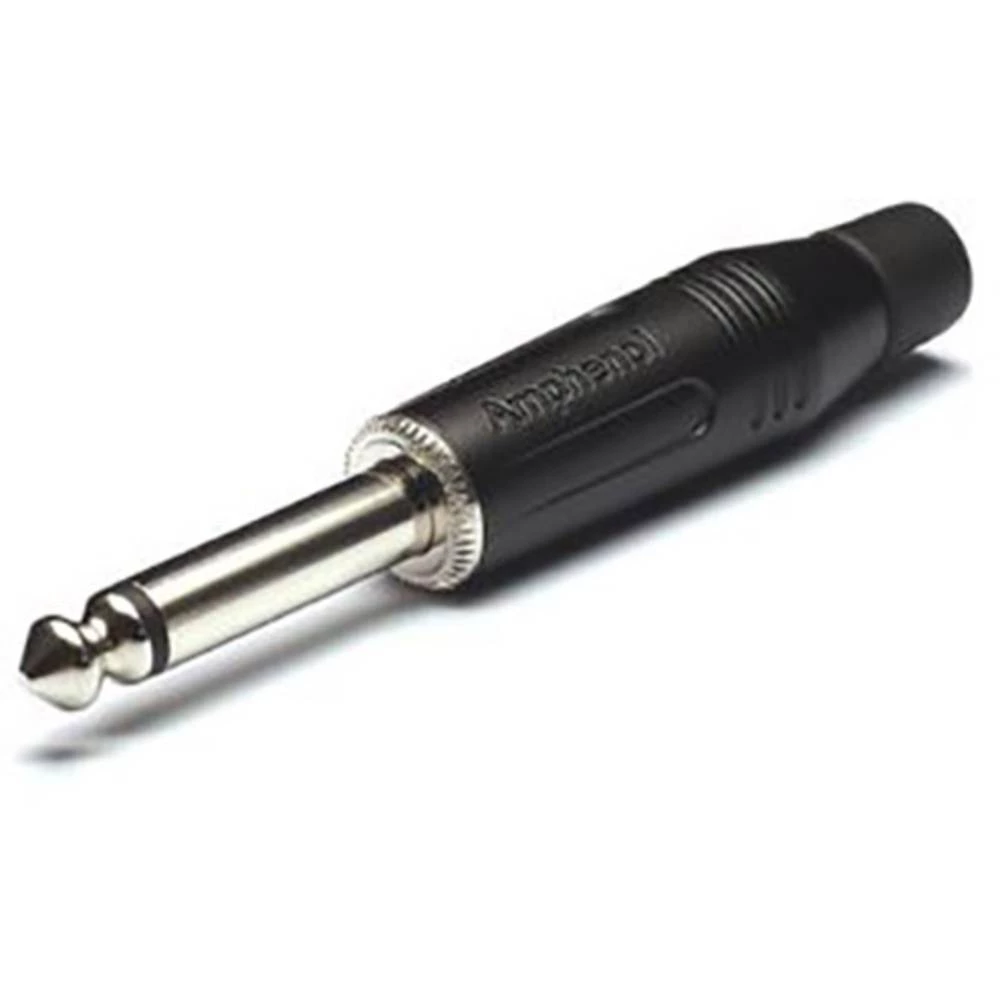 Jack utični konektor 6.35 mm Ravni muški konektor Broj polova: 2 Mono Crna Amphenol 1 ST slika