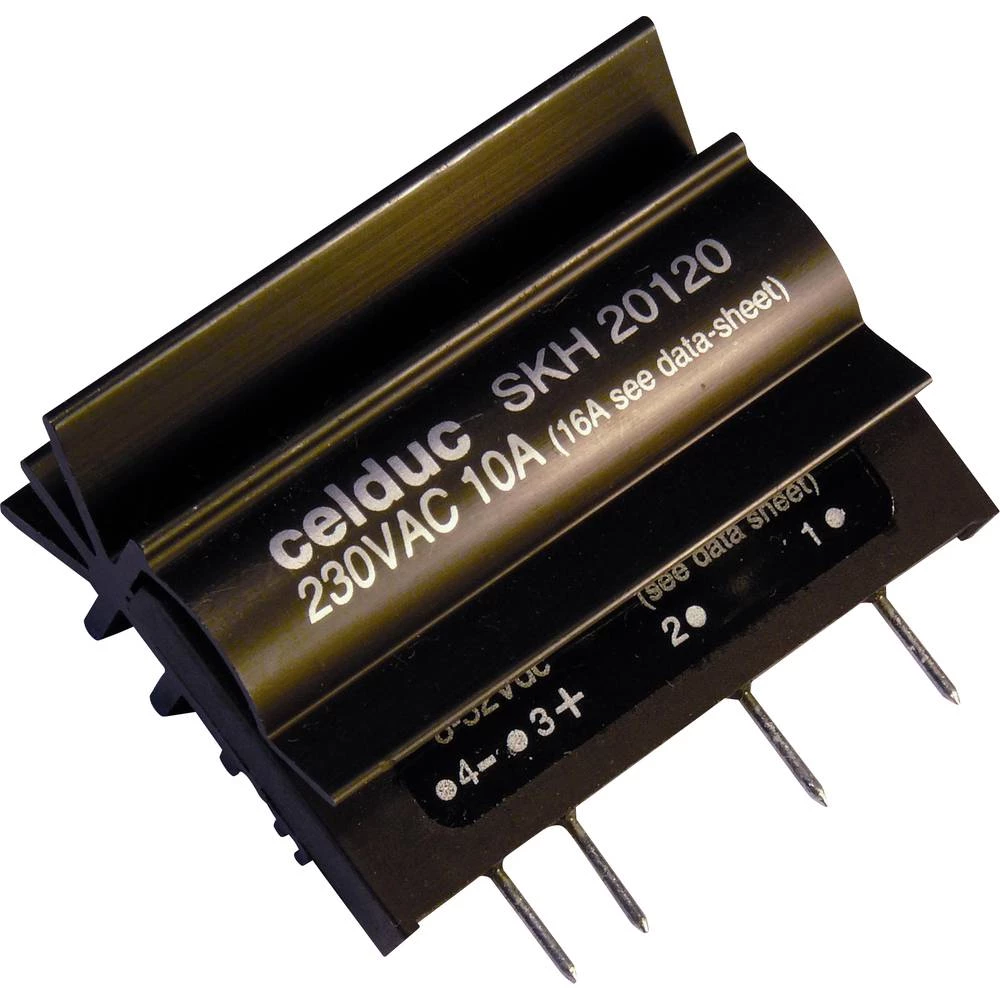Celduc poluvodički relej 10A/230Vac/Ctrl 4-14V/128A²s grijanje uključeno celduc® relais poluvodički relej SKH10120 nulti napon uklopa 1 St. slika