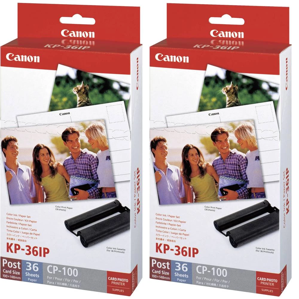 Patrona za printer slika (tinta/papir) Canon KP-36IP (2x) 7737A001 1 Set slika