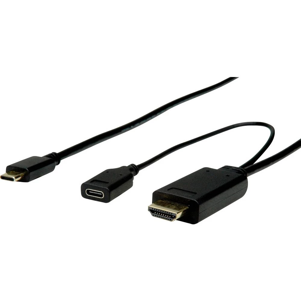 Roline USB-C priključni kabel 2.00 m 11.04.5951 crna [1x muški konektor USB-C™ - 1x muški konektor HDMI] slika