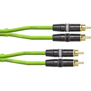Audio Connection cable [1x Muški cinch konektor - 1x Muški cinch konektor] 3 m Zelena (neon) Cordial slika