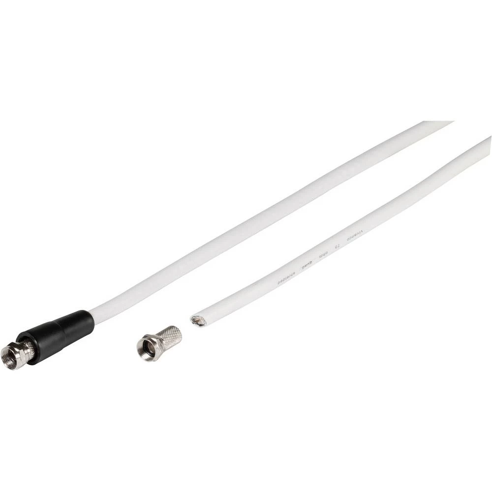 SAT Priključni kabel [1x Muški konektor F - 1x Muški konektor F] 30 m 90 dB Zaštićen s folijom, Pletena zaštita, Okrugli Vivanco slika