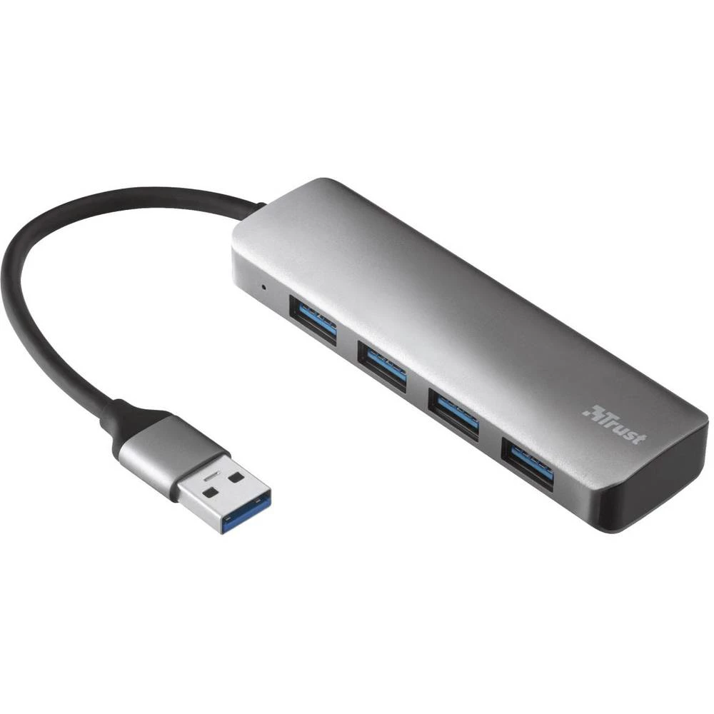 Trust HALYX 4 ulaza USB 3.1 (Gen 2) hub Srebrna slika