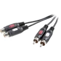 SpeaKa Professional-činč audio produžni kabel [2x činč utikač - 2x činč-utičnica] 5 m crn slika