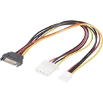 Renkforce struja Y-kabel [1x električni muški konektor sata - 1x 4-polni električni ženski konektor ide, 4-polni muški konektor floppy] 20.00 cm crna, crvena, žuta