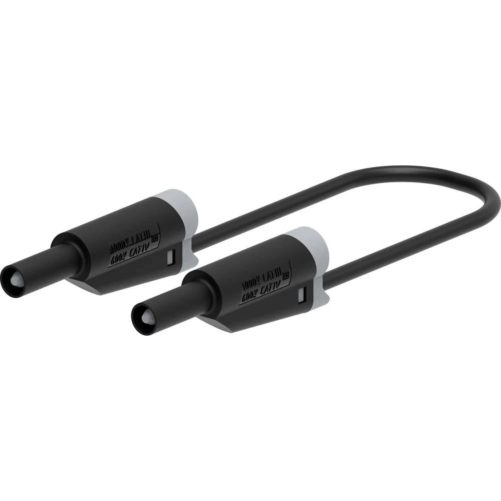 Electro PJP 2719-IEC-CD1-100N mjerni vod muški priključak 4 mm, banana utikač 100 cm crna 1 kom. slika
