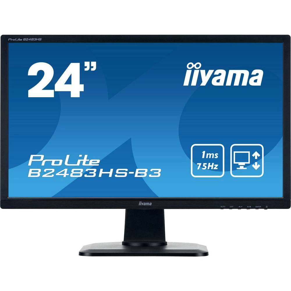 LED zaslon 61 cm (24 ") Iiyama ProLite B2483HS ATT.CALC.EEK A (A+++ - D) 1920 x 1080 piksel Full HD 1 ms HDMI&trade;, DisplayPor slika