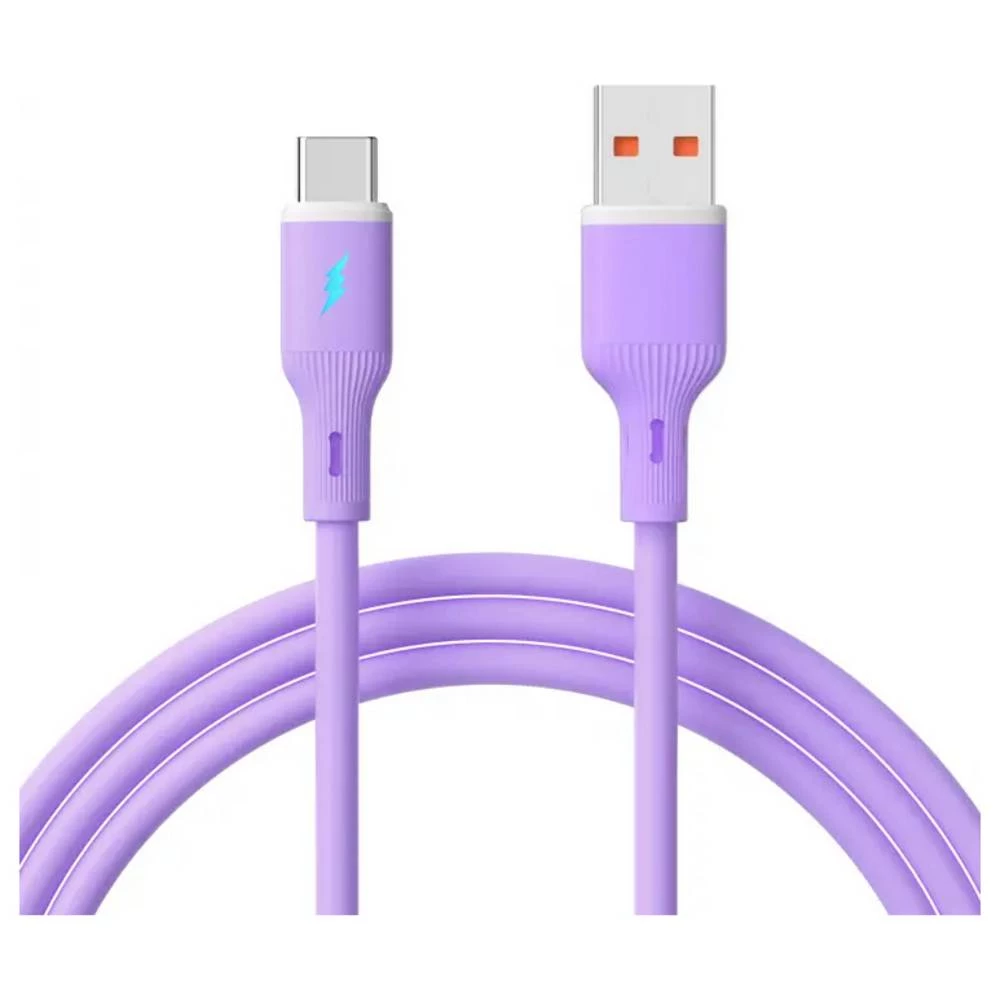 Akyga USB kabel USB-A utikač, USB-C® utikač 1 m ljubičasta AK-USB-65 slika