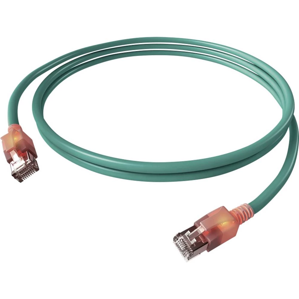 Easylan CS1OTADAD0070 RJ45 mrežni kabel, Patch kabel CAT 6a S/FTP 7.00 m tirkizna dvostruko zaštićen, bez halogena, vatr slika