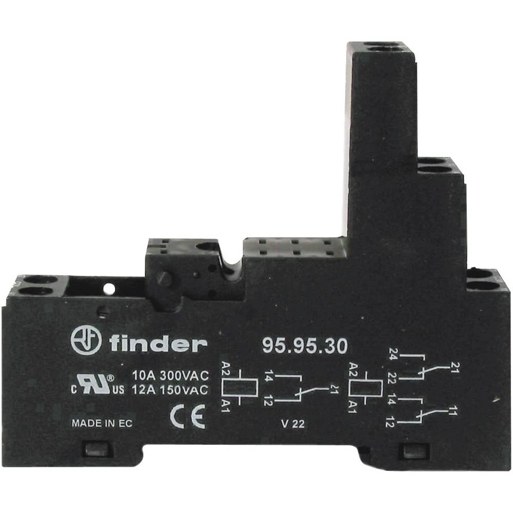 Finder 95.83.30 Podnožje releja 10 ST Pogodno za seriju: Finder serija 40 Finder 40.31 (D x Š x V) 75 x 15.5 x 42.7 mm slika
