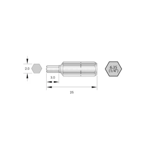 Bernstein Tools for Electronics 6-HX20-25 bit komplet HRC čelik visoko legirani C 6.3 6 St. slika