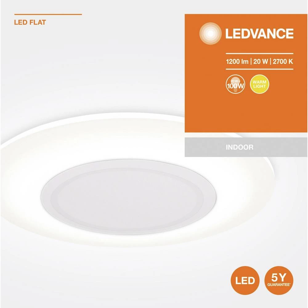 LEDVANCE 4058075228405 LED stropna svjetiljka ATT.CALC.EEK: LED 20 W slika