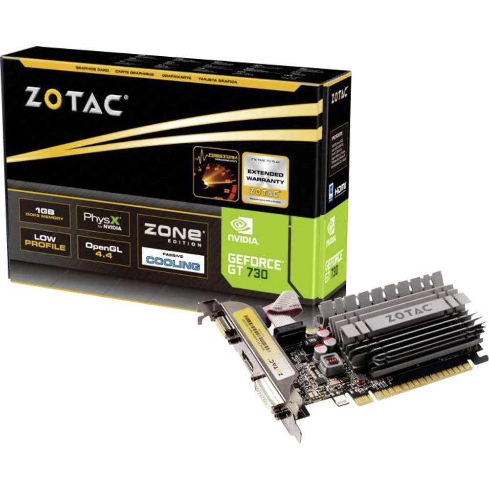 Grafička kartica Zotac Nvidia GeForce GT730 Zone Edition 2 GB DDR3-RAM PCIe x16 HDMI&trade;, DVI, VGA slika