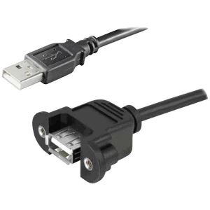Lyndahl USB kabel USB 2.0 USB-A utikač, USB-A utičnica 1 m crna  LKPK015-10 slika