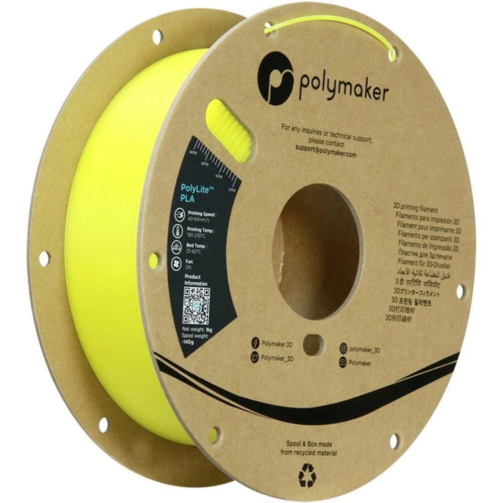 Polymaker PA02093 Luminous 3D pisač filament PLA naknadno svjetleći 1.75 mm 1000 g jarko-žuta PolyLite™ 1 St. slika