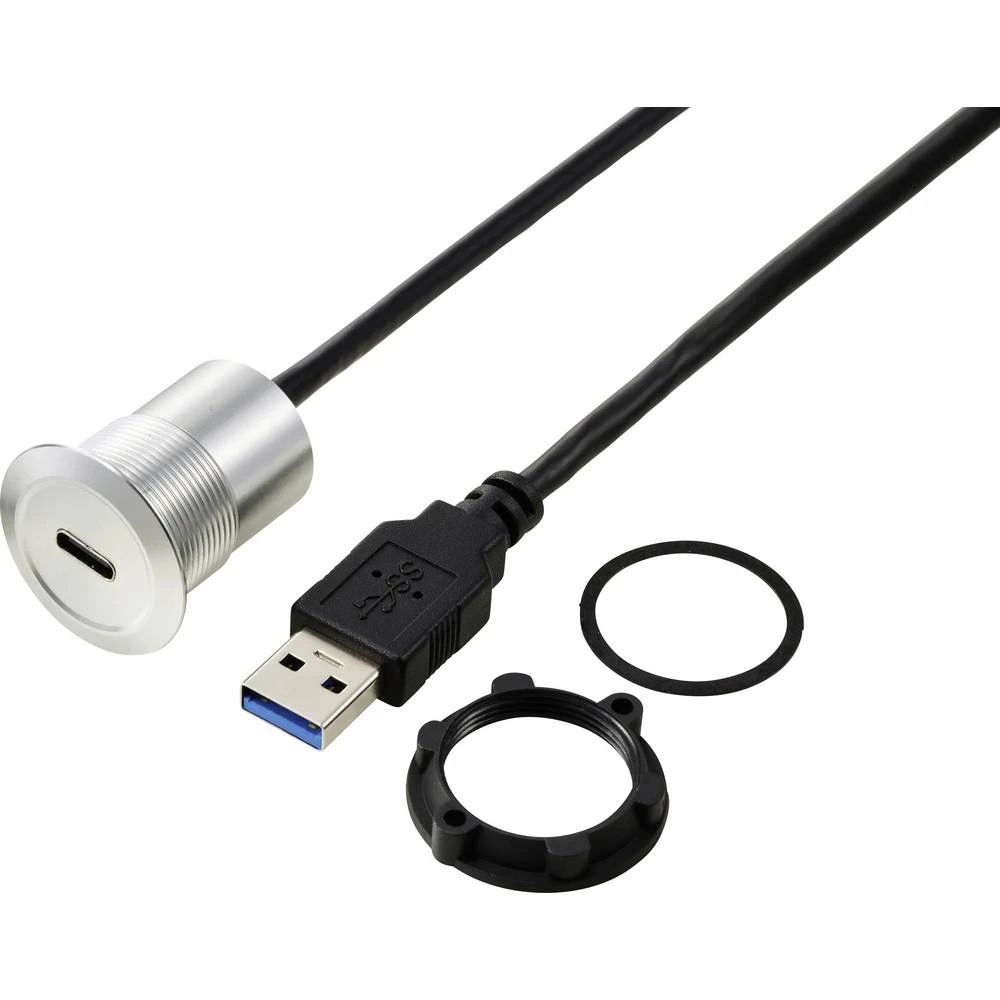 USB 3.1-C® utičnica/USB 3.0 A utikač 1 m kabel srebrna    TC-13376308 TRU COMPONENTS Sadržaj: 1 St. slika