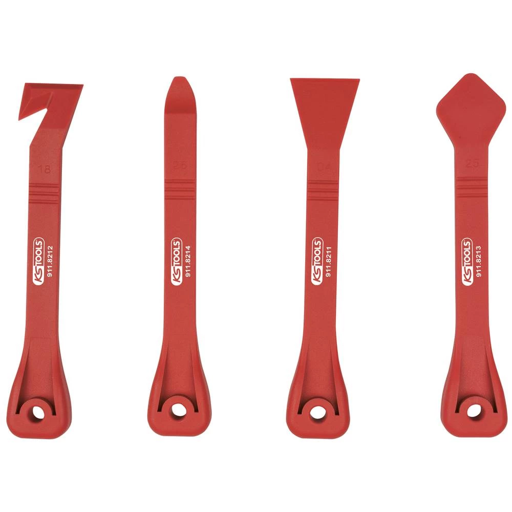 Plastični klin i set strugača za staklo, 4 kom KS Tools 911.8210 slika
