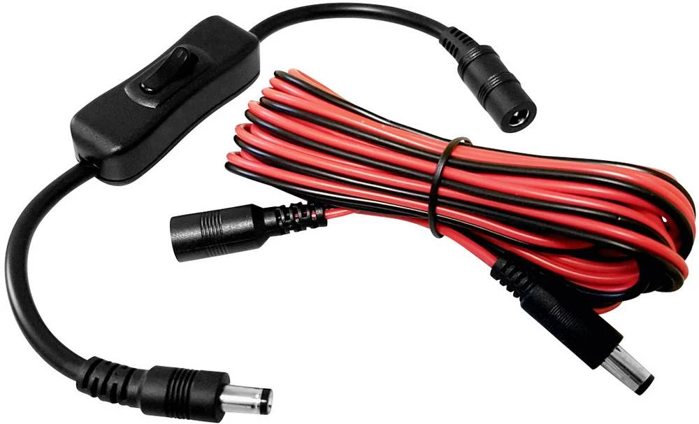 TRU COMPONENTS Niskonaponski produžni kabel Niskonaponski adapter-Niskonaponski konektor 2.5 mm 5.5 mm 3 m 1 ST slika