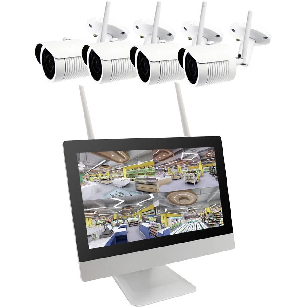 B & S Technology BS WIFI DIY KIT WLAN IP-Set sigurnosne kamere 4-kanalni Sa 4 kamere 1920 x 1080 piksel slika