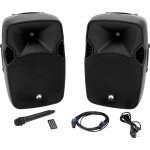 Omnitronic XFM-212AP set aktivnog pa zvučnika Bluetooth, uklj. mikrofon, funkcija kolica