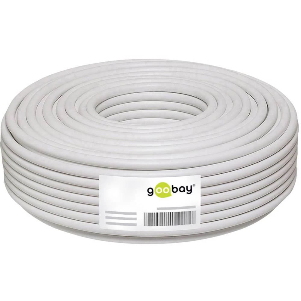 Koaksialni kabel Vanjski promjer: 6.80 mm 75 Ohm 100 dB Bijela Goobay 51510 25 m slika