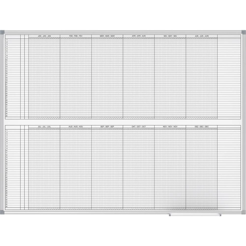 Maul Tabla za godišnje planiranje 6466684 Siva Čelik 1200 mm x 900 mm slika