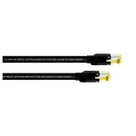 Cordial 15582 RJ45 mrežni kabel, Patch kabel CAT 7a S/FTP 15.00 m crna PUR plašt 1 St.