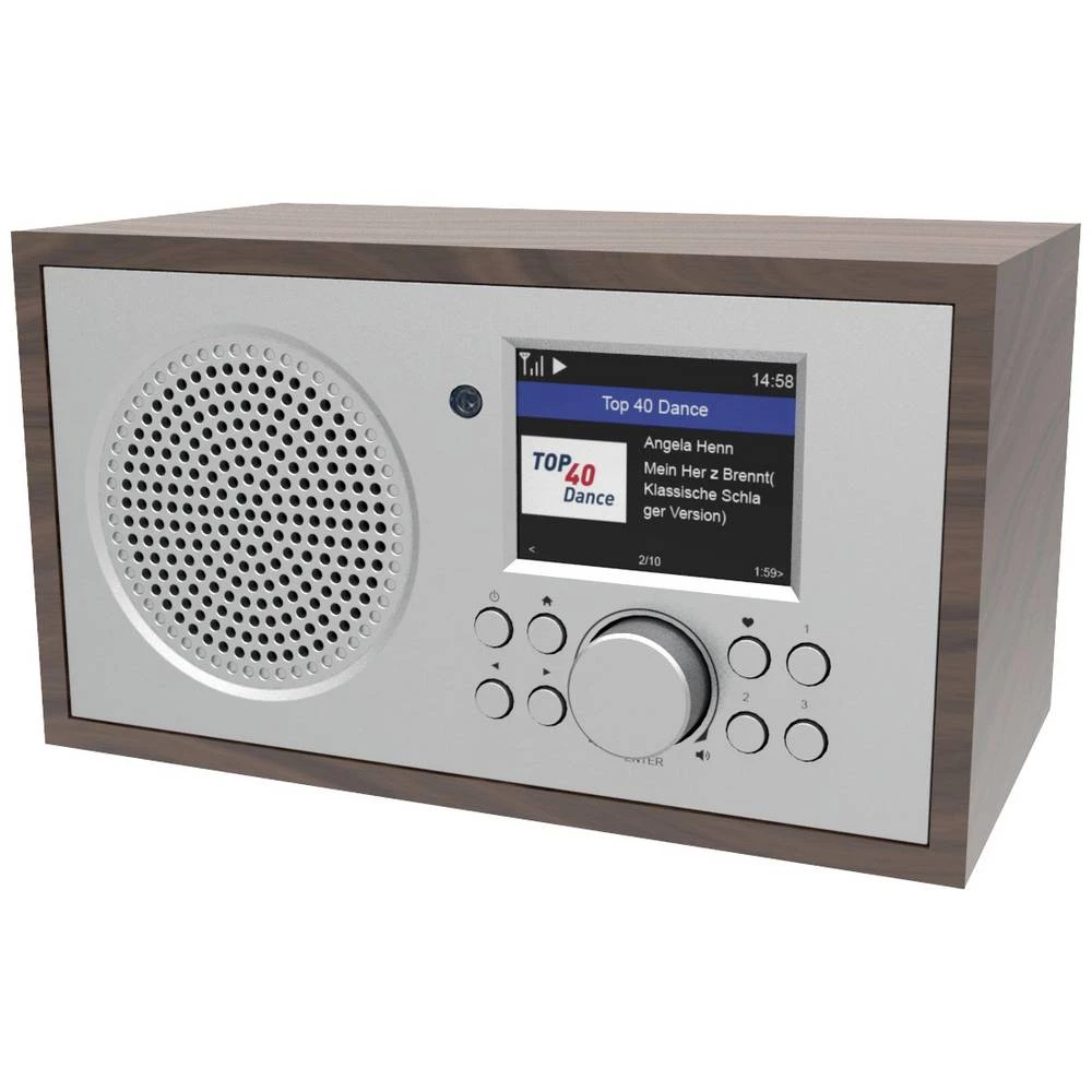 Denver IR-135S internet stolni radio internet Bluetooth®, DLNA, internetski radio , WLAN  funkcija alarma, mogućnost punjenja srebrna slika