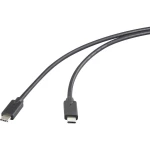 Renkforce USB-C kabel USB 3.2 gen.2x2 USB-C® utikač, USB-C® utikač 1.00 m crna TPE plašt RF-5501102