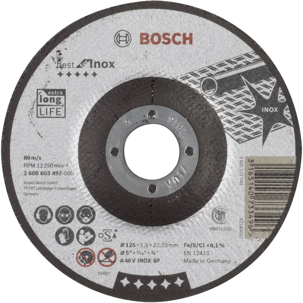 Bosch Accessories 2608603505 Rezna ploča s glavom 125 mm 22.23 mm 1 ST slika
