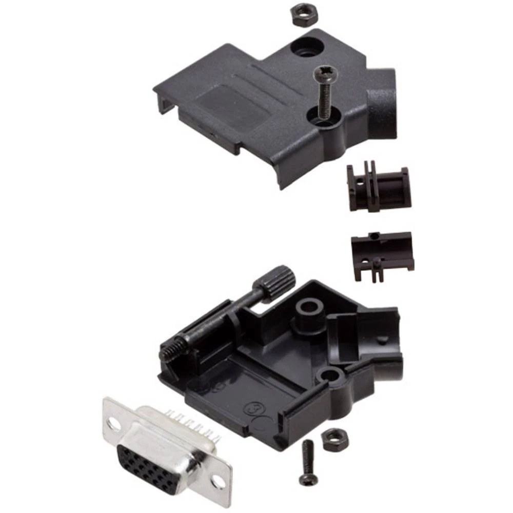 Višestruki ženski konektor D-SUB komplet 45 ° Broj polova: 44 Lemni kup Amphenol 1 ST slika