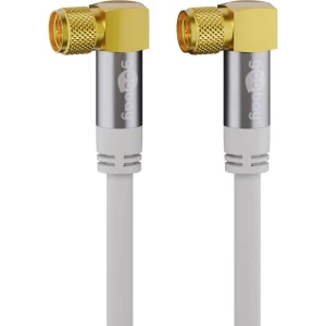 Antene, SAT Priključni kabel [1x Muški konektor F - 1x Muški konektor F] 10.00 m 135 dB Fleksibilan Bijela Goobay slika