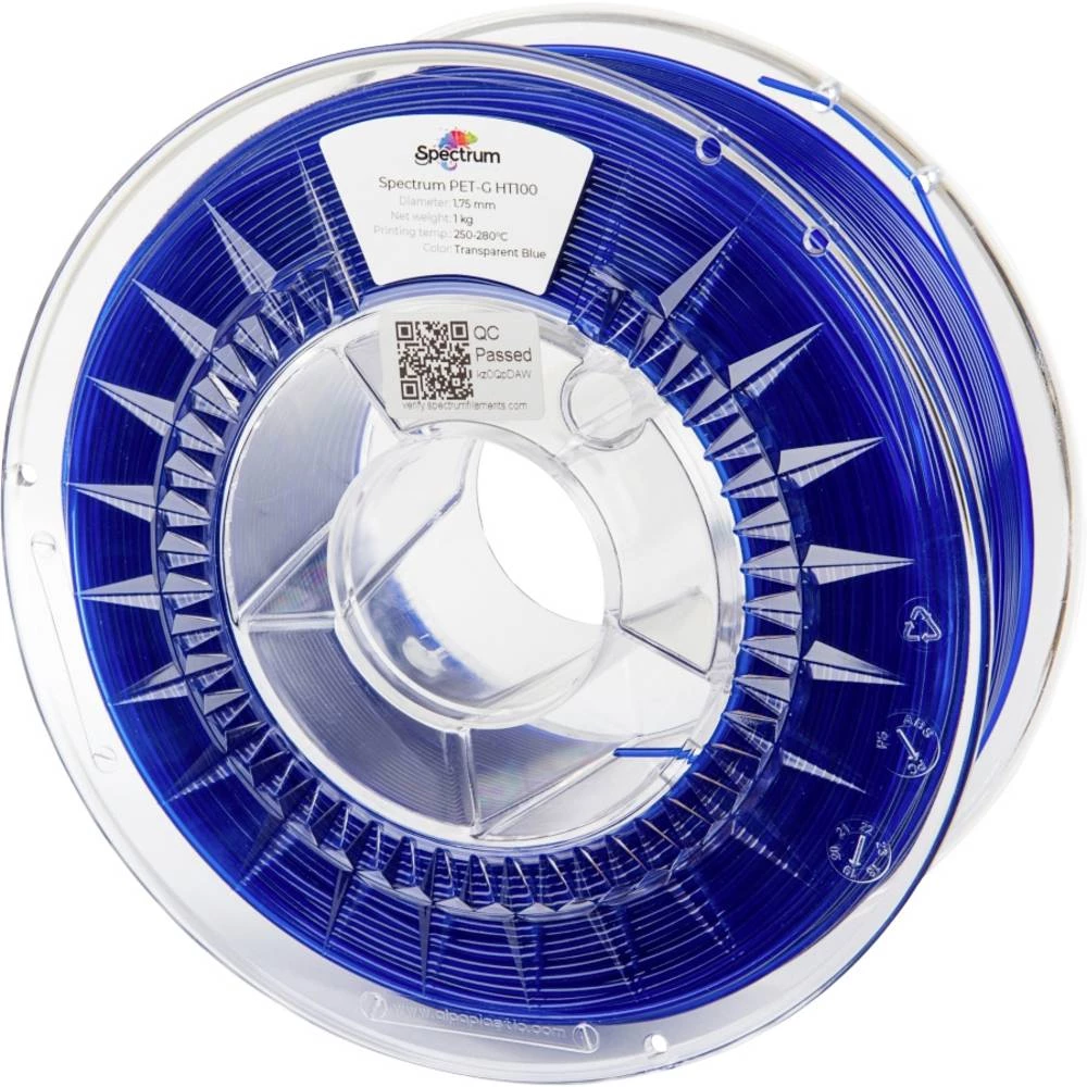 Spectrum Filaments 80403 PET-G HT100 3D pisač filament PETG otporan na toplinu, kemijski otporan 1.75 mm 1000 g prozirno slika