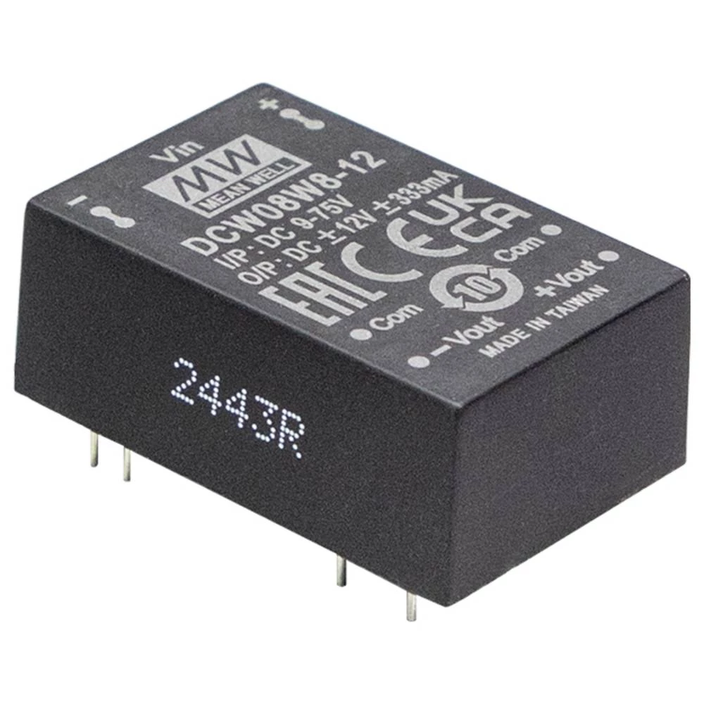 MEAN WELL DCW08W8-05 DC/DC pretvarač 24 V -5 V -0.880 A 8 W Content 1 kom. slika