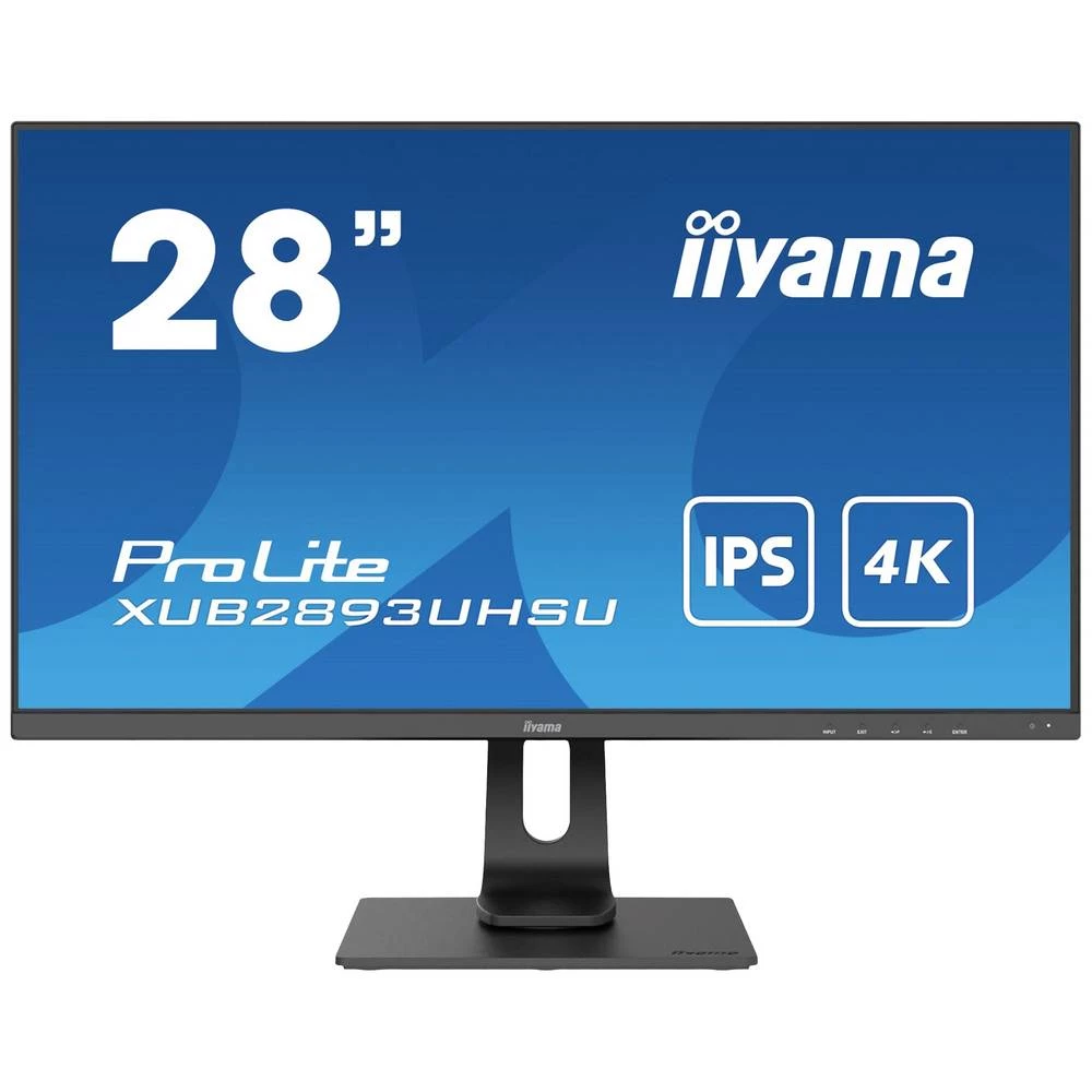 Iiyama ProLite XUB2893UHSU-B1 led zaslon 71.1 cm (28 palac) Energetska učinkovitost 2021 F (A - G) 3840 x 2160 piksel UHD 3 ms HDMI™, DisplayPort, USB 2.0, USB 3.0, slušalice (3.5 mm jack) IP slika