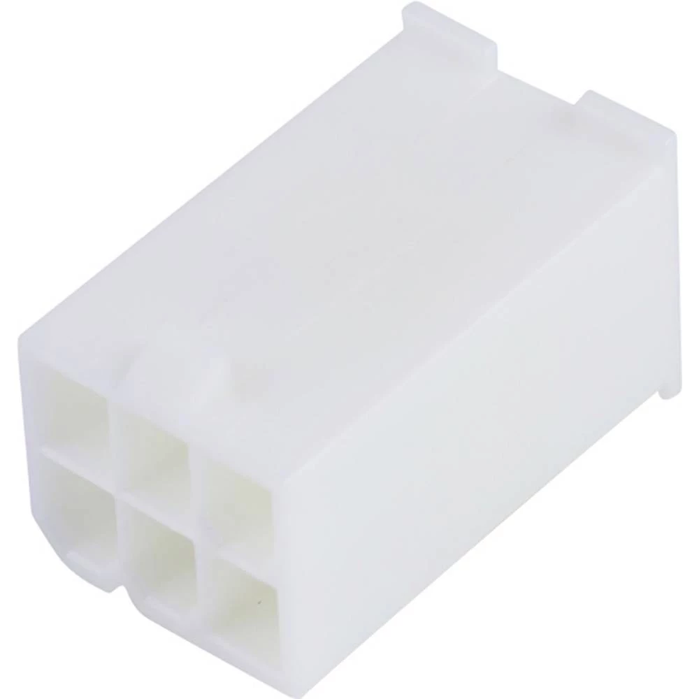 Molex 39013069 Mini-Fit Jr. Plug Housing, Dual Row, 6 Circuits, UL 94V-0, without Panel Mounting Ears, Natural slika