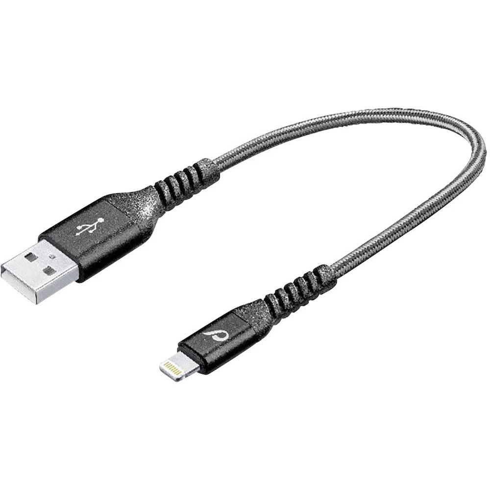 iPhone Kabel za punjenje/Podatkovni kabel [1x Muški konektor USB 2.0 tipa A - 1x Muški konektor Apple Dock Lightning] 0.15 m Crn slika
